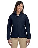 Harriton Ladies Full-Zip Closure Front Pocket Fleece, Hunter, X-Large