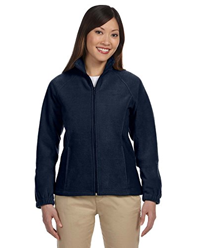 Harriton Ladies Full-Zip Closure Front Pocket Fleece, Hunter, X-Large
