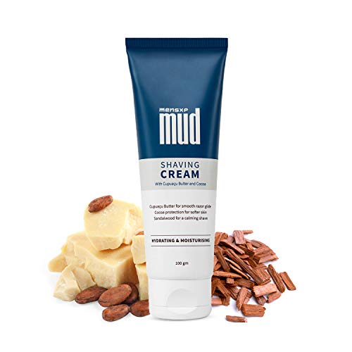 MensXP Mud Shaving Cream With Cupuacu Butter, Cocoa & Sandalwood, 100 gm