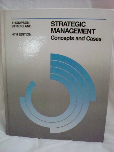 Strategic Management: Concepts and Cases 0256037175 Book Cover
