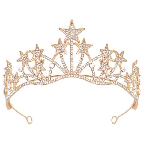 Vofler Gold Tiara Headband with Crystals Cover