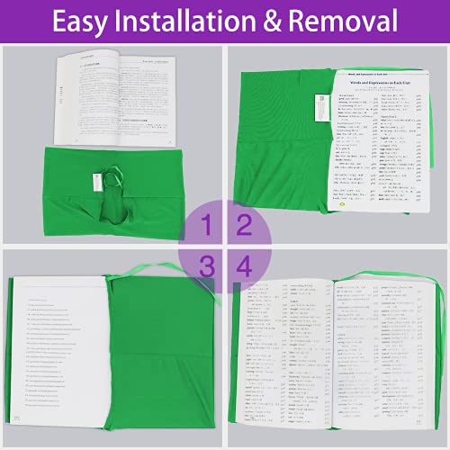 image for KICNIC Colored Book Covers 7 Pack, 8x10 Inch Stretchable Book Sox Suit