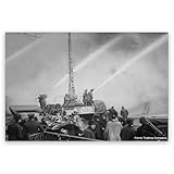 Vintage Black and White Wall Art Nikola Tesla Lab Electricity Poster Canvas Print Bedroom Room Aesthetics Decoration 20x30inch Unframed