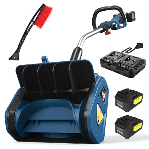 Enhulk 2×20V Akku-Schneefräse, 35cm Arbeitsbreite, 20cm...