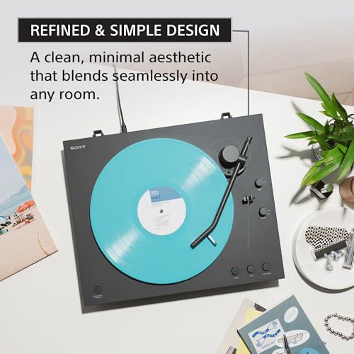 Image of Sony PS-LX3BT Wireless Bluetooth Turntable (2026 Model) : Fully Automatic Belt Drive Vinyl Record Player with Built-in Phono EQ, Black