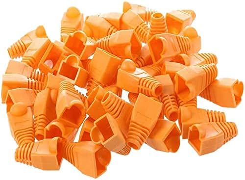 ANMOO Red Rj45 Boots Rj45 Boot Red RJ45 Boots RJ45 Connector Ethernet Cable Colorful Ethernet Boots Cover (Red 100PCS)