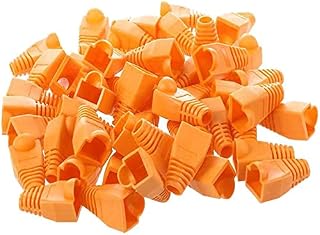 ANMOO Cat6 Orange Boot Orange Rj45 Boots RJ45 Connector, Ethernet Cable Colorful Ethernet Boots Cover (Orange 100PCS)