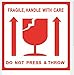 Produktbild Fully 300stk. Fragile Handle with Care DO NOT Press & Throw Hinweis-Etiketten Verpackung Sticker Aufkleber Warnetiketten