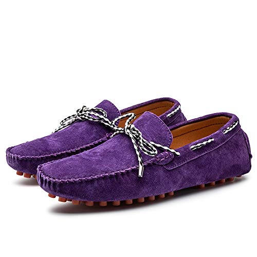 Mens Loafers Shoe Lightweight Driving Boat Shoes PU Moc Toe Leather Anti-Slip Flat Heel Comfortable Wedding Slip On2