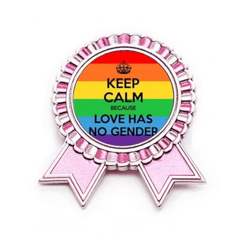 Broche transgenre fierté LGBT médaille rose et bisexuelle symbole en métal M