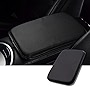 yonwait Leather Center Console Cushion Pad, 11.4'x7.4' Waterproof Armrest Seat Box Cover Fit for Most Cars, Vehicles, SUVs, Comfort, Car Interior Protection Accessories (Carbon Fiber Black)