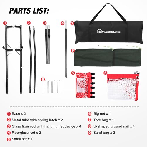 WARMOUNTS 2-in-1 Soccer Rebounder Net, 6x4.7ft Dual-Sided Soccer Trainer for Shooting & Passing Practice, Portable Soccer Kickback Net with Metal Stakes & Carry Bag for Kids/Adults by WARMOUNTS - Image 8