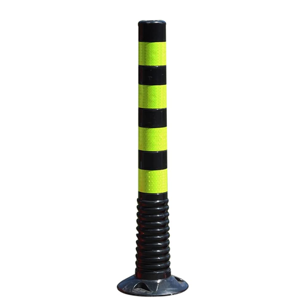 SGKOMN Reflective Safety Parking Post Bollards 75cm - Flexible Polyurethane Traffic Barrier with Reflective Collars for Traffic-Sensitive Areas - Color Options Available, Black-3pcs