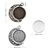 24 Pieces Moon Rotation Double-Faced Round Bezel Blank 18 mm Pendant Trays, with 48 Pieces Jewelry Settings Trays for Jewelry Making DIY Accessories (Silver, Antique Bronze)