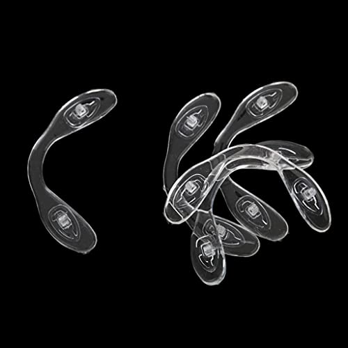 AMLESO Pacote com 5 protetores de nariz de silicone para óculos, transparente, conforme descrito + c