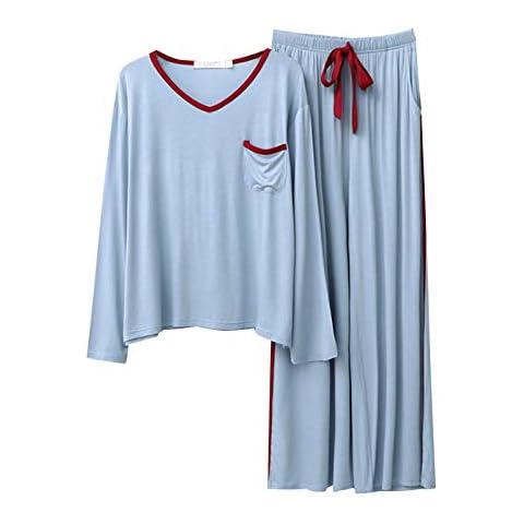 GOSO Girls Modal Pyjamas Set Warm Loungewear Set T-Shirt Pants Nightwear Cover