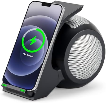 CENSHI 15W Fast Wireless Charging Docks Bluetooth Speaker for Home, Office 