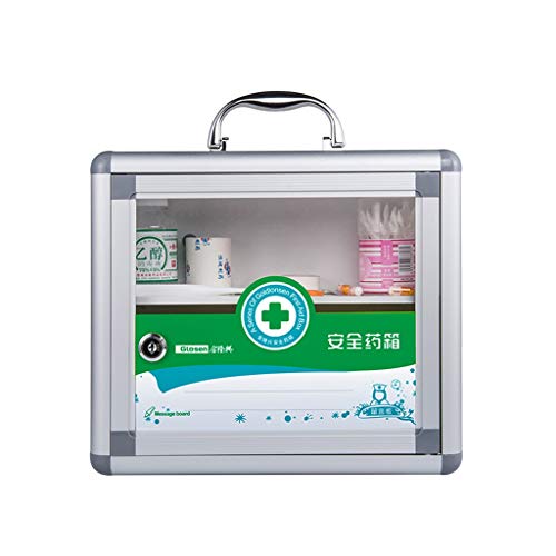 ZYMEN Botiquín Caja De Almacenamiento De Medicina Doméstica Familiar Caja De Medicina De Aleación De Aluminio De Tamaño Montado En La Pared (Tamaño : M) Commemoration Day