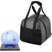 Cosmos Single Bowling Ball Tote Bag Storage Handbag with Ball Holder Pad, Anti-Scratch Compartment & Handle Strap Fits for Use onto Ball Roller, Trolley Bag & Luggage Bowling Ball NOT included