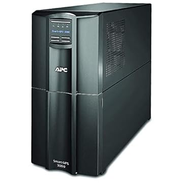 APC 3000VA Smart UPS com SmartConnect, Smt3000C Sinewave UPS Backup de bateria, AVR, 120V, Linha interativa de fonte de alimentação ininterrupta preta