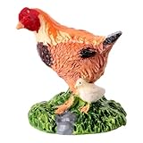  Holyart Poule et Poussin résine 5x5x4 cm pour crèche avec santons 16 cm
