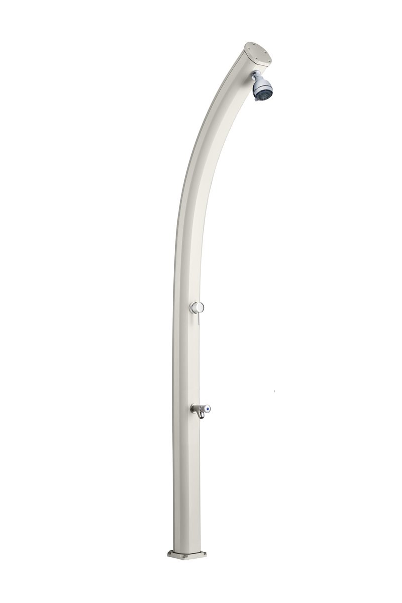 Doccia a riscaldamento solare Arkema Design A520/9001 Jolly - Sabbia Doccia solare dal design curvo totalmente in alluminio