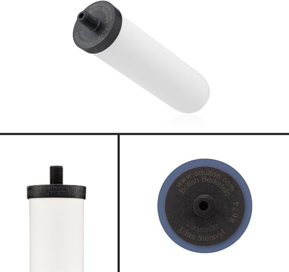 British Berkefeld Doulton Water Filter Candle Compatible with Replacement for Berkey Gravity Water Filter System BB9-2 2 Pack