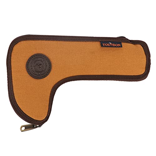 Tourbon Hunting Shooting Canvas Rifle Bolt Holder Carrier Pouch Case Wallet Cover - Brown #TOP2