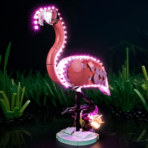 Brickshining LED Lighting Compatible with Lego Pink Flamingo 31170, Light Kit Compatible with Lego 31170, NOT Included The Model Set - JUST Lights