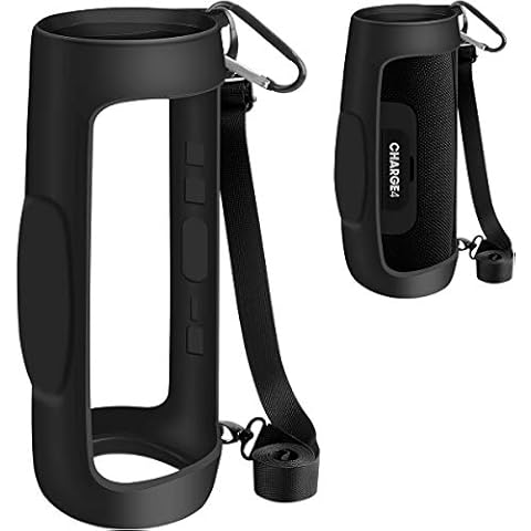 Silicone Case for JBL Charge 4 Portable Waterproof Wireless Bluetooth Speaker Travel Gel Soft Skin Waterproof Rubber Carry Bag with Strap Cover