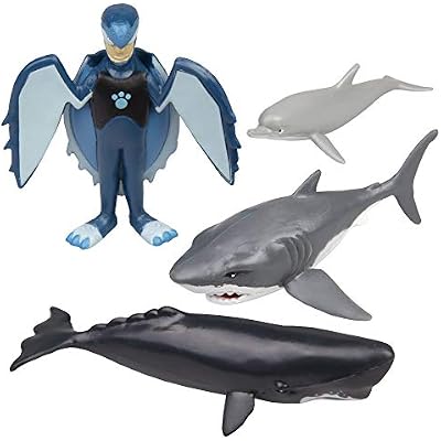 Wild Kratts 4-Pack Action Figure Set - Activate Creature Power - Swimmers