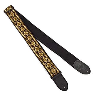 Fender 922-0060-103 Sangle de guitare de Gretsch 0060 – Diamant, extrémité noire - Les Beatles, Paul McCartney, John Lennon, RIngo Starr, George Harrison