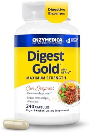 Enzymedica Digest Gold + ATPro, Maximum Strength Enzyme Formula, ...