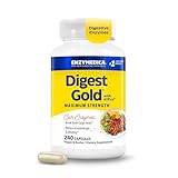 Enzymedica Digest Gold + ATPro, Maximum Strength Enzyme Formula, Fast-Acting, Helps Digest Large Meals, Prevents Bloating and Gas, 240 Capsules