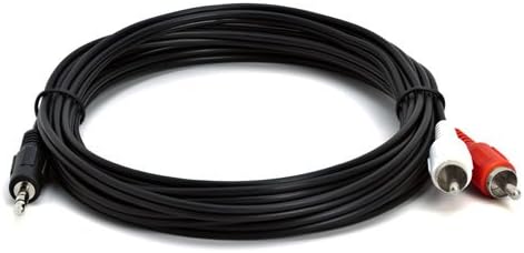 Parts Express 3.5mm Stereo Male To 2 RCA Male Cable 5 feet