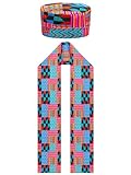 Geyoga 2 Pcs African Kente Pattern Kufi Hat Kente Kufi Hat Men and African Print Shawl for Emancipation Day Black History Choir Dance Men Women