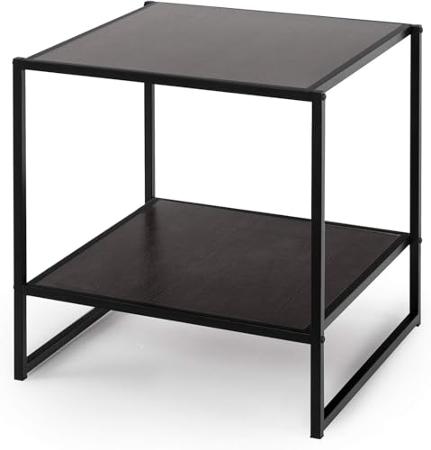 Zinus Dane Side table 51x51x51 cm - Rich black wood grain Side table - Black