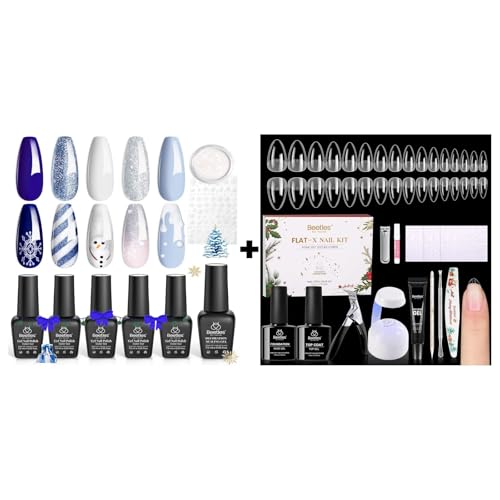 Beetles Christmas Gel Nail Polish Set 5 Winter Colors Dark