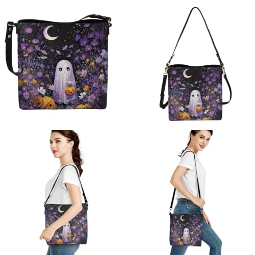 Image of HUGS IDEA Leather Purses and Handbag for Women Bucket Bag with Wrist Wallet 2 Packs