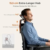 Sitleva YW-1A Chefsessel Ergonomisch - Bürostuhl Netz für Homeoffice – Ansicht 7