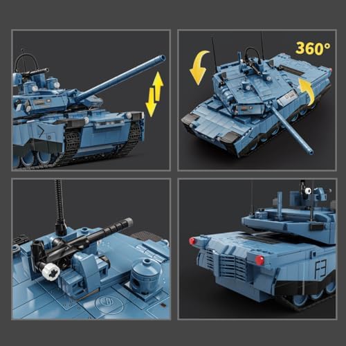 serfiman Abrams-X Tank Building Blocks Set, RC Compatible, Realistic Simulation Model, Stress Relief & Focus Training Toy, Collectible Gift for Military Enthusiasts Adults & Teens — view 5