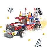 Lihgfw Vielzahl von schweren LKW Große Partikel Bausteine ​​Spielzeug 2 Jahre alt Creative Montage Jungen und Mädchen Bausteine ​​Montage Spielzeug Auto Bausteinauto (Color : Rot)