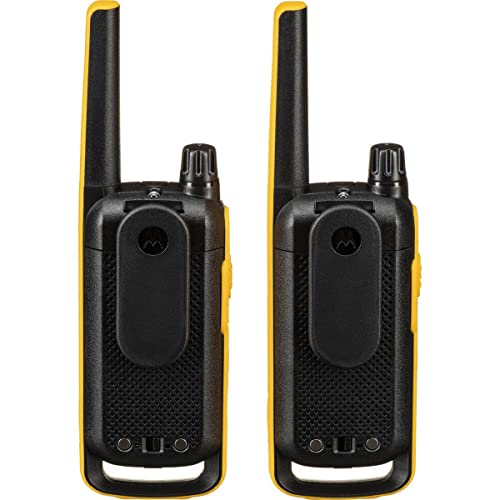 Motorola Solutions T470 Two-Way Radio Black W/Yellow Rechargeable Two Pack #TOP3
