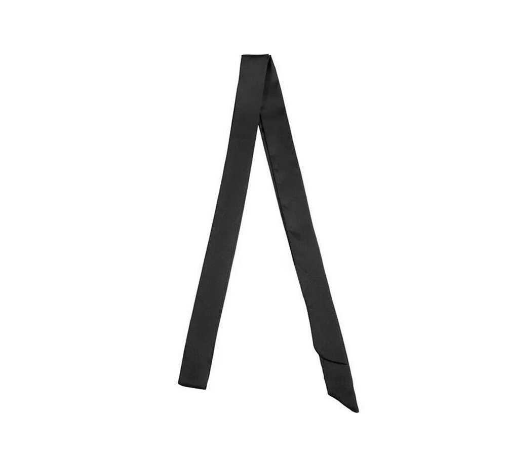 1PCS Black Thin Long Narrow Small Silk Scarf Necktie Belt 1PCS Black Thin Long Narrow Small Silk Scarf Necktie Belt
