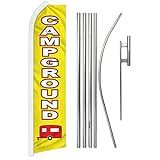 Campground Swooper Advertising Flag & Pole Kit - Perfect for Campgrounds, Camping, Beaches, National Parks