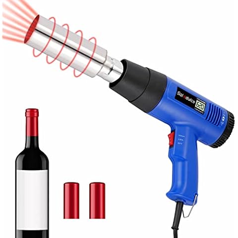 Saladulce PVC Capsule Heat Shrinker Digital Wine Capsule Heat Shrinker 40-600℃ Heat Shrink Gun for PVC PP POF Wine Capsules Wrapping 110V Cover