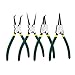 7” Snap Ring Pliers Set, 4PCS Internal/External Circlip Pliers with Straight+Bent Jaws ，Heavy Duty C Clamp Pliers & C Clip Removal Tool with Storage Pouch