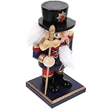 Soldat de noël casse-noisette en bois : un travail artisanal d'excellente qualité, soigné dans les moindres détails, lui confère un aspect charmant. figurine décorative