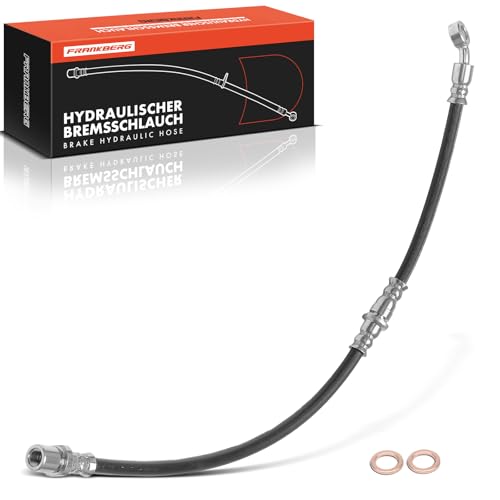 Image of Frankberg Brake Hose Brake Hydraulic Hose Rear Axle Passenger Side Compatible with Impreza Coupe GFC 2.0L 1995-2000 Legacy I BC 2.0L 2.2L 1989-1994 Legacy II BD 2.0L-2.5L 1994-1999 Replace# 26531AA070