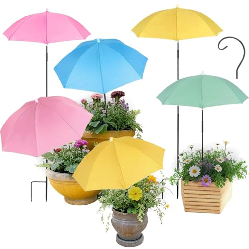 Vorriop Upgraded 6pcs Umbrellas for Outdoor Plants，Garden Beds Shade，Protect Plant